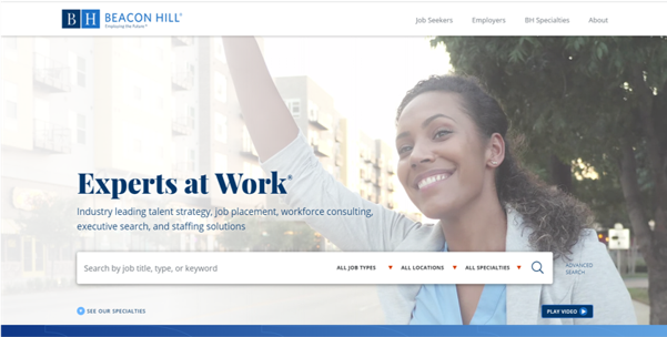 Beacon Hill Staffing Group website